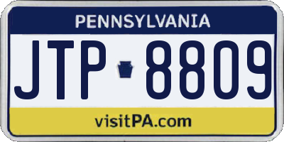 PA license plate JTP8809