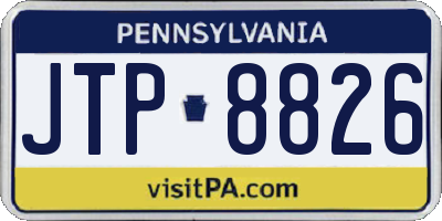 PA license plate JTP8826