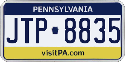 PA license plate JTP8835