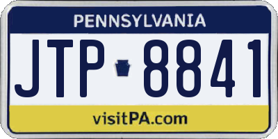 PA license plate JTP8841