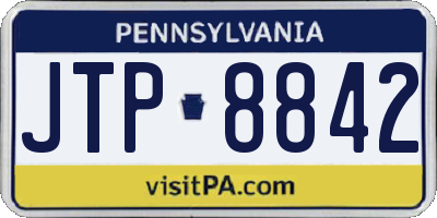 PA license plate JTP8842