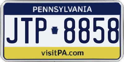PA license plate JTP8858