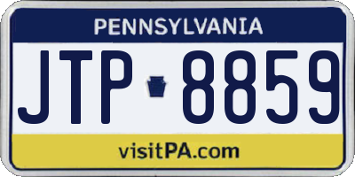 PA license plate JTP8859
