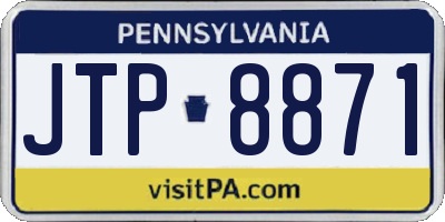 PA license plate JTP8871