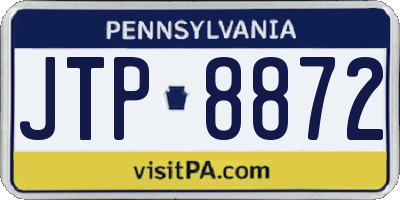 PA license plate JTP8872