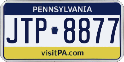 PA license plate JTP8877