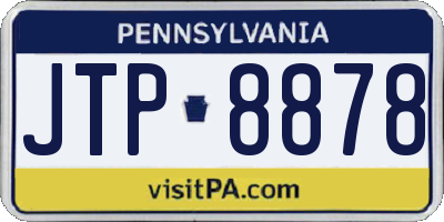 PA license plate JTP8878