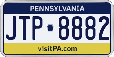 PA license plate JTP8882