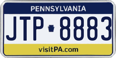 PA license plate JTP8883
