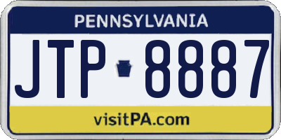 PA license plate JTP8887