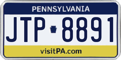 PA license plate JTP8891