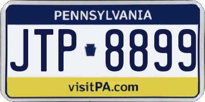 PA license plate JTP8899