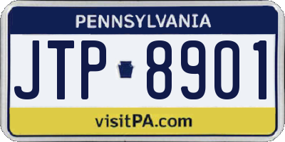 PA license plate JTP8901