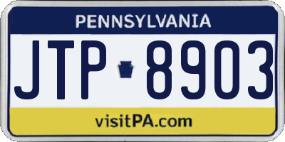 PA license plate JTP8903