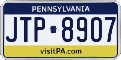 PA license plate JTP8907