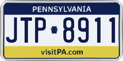 PA license plate JTP8911