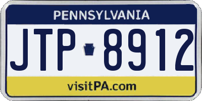 PA license plate JTP8912