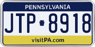 PA license plate JTP8918