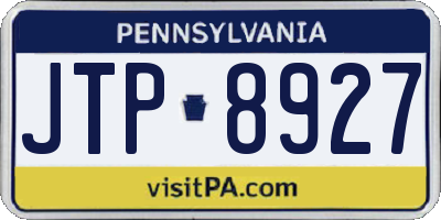 PA license plate JTP8927