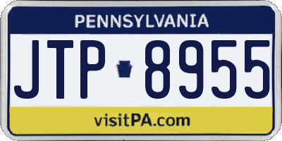 PA license plate JTP8955