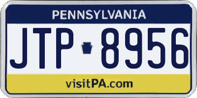 PA license plate JTP8956
