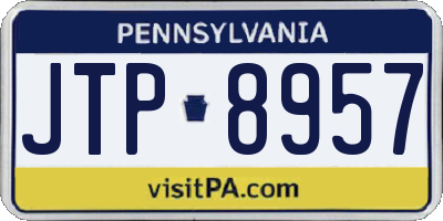 PA license plate JTP8957