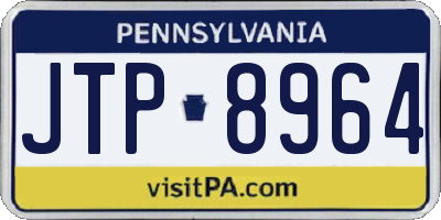 PA license plate JTP8964