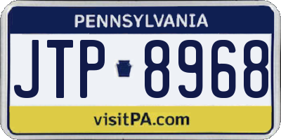 PA license plate JTP8968