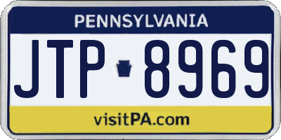 PA license plate JTP8969