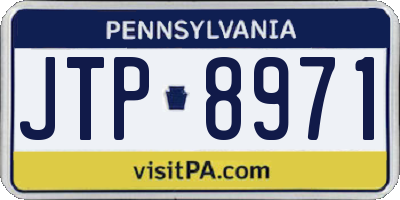PA license plate JTP8971