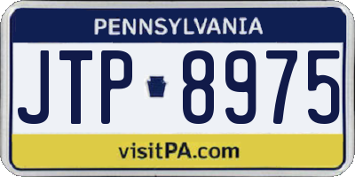 PA license plate JTP8975