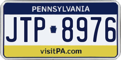 PA license plate JTP8976