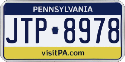 PA license plate JTP8978