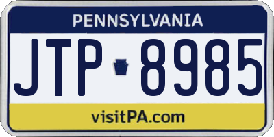 PA license plate JTP8985