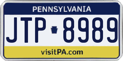 PA license plate JTP8989