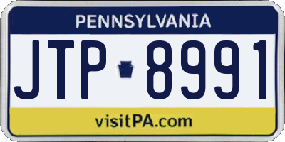 PA license plate JTP8991