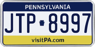 PA license plate JTP8997