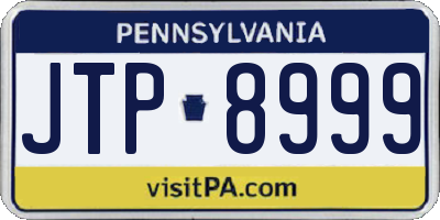 PA license plate JTP8999