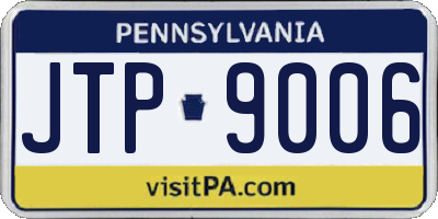 PA license plate JTP9006