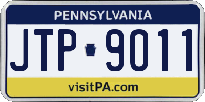 PA license plate JTP9011