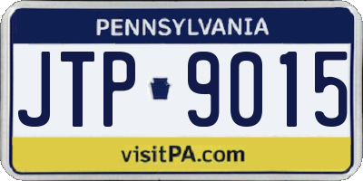 PA license plate JTP9015
