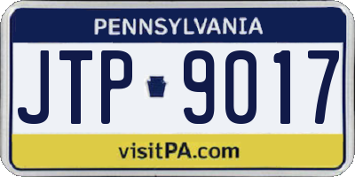 PA license plate JTP9017