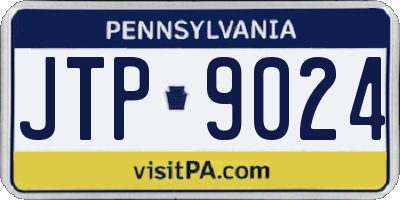 PA license plate JTP9024