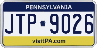 PA license plate JTP9026