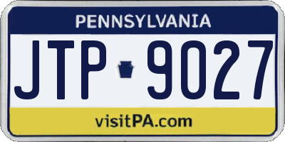 PA license plate JTP9027