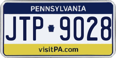 PA license plate JTP9028