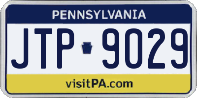 PA license plate JTP9029