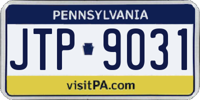 PA license plate JTP9031
