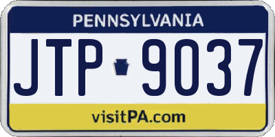 PA license plate JTP9037