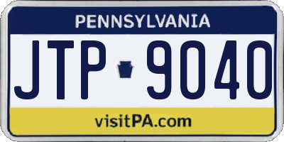 PA license plate JTP9040